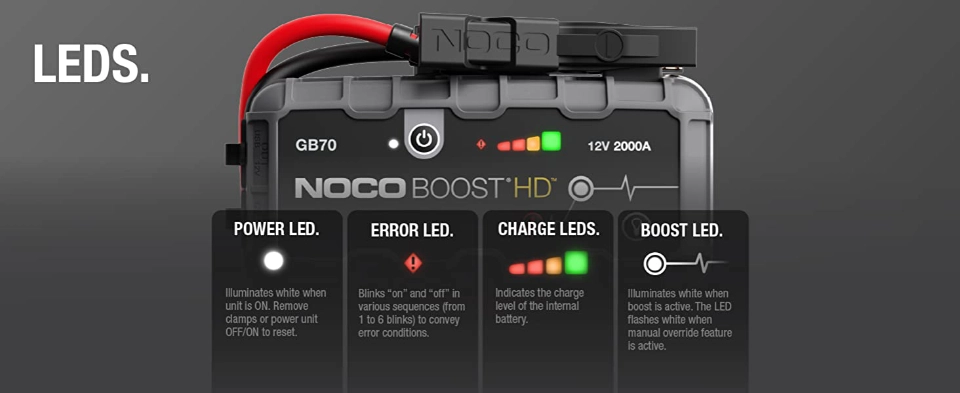 Noco Boost HD GB70 LEDs
