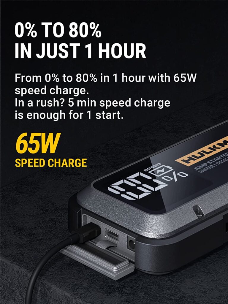 The Hulkman Alpha85 fully charges in 1.5 hours