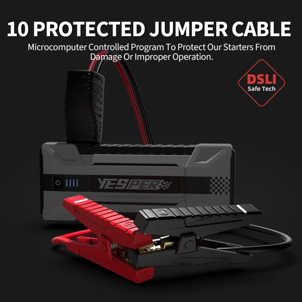 Safety features of the yesper yjs40 battery jump starter