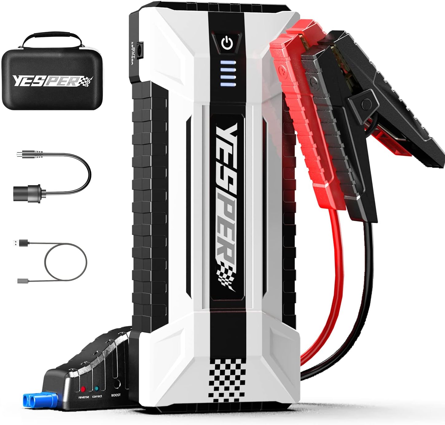 THE YESPER YJS40 CAR JUMP STARTER front view