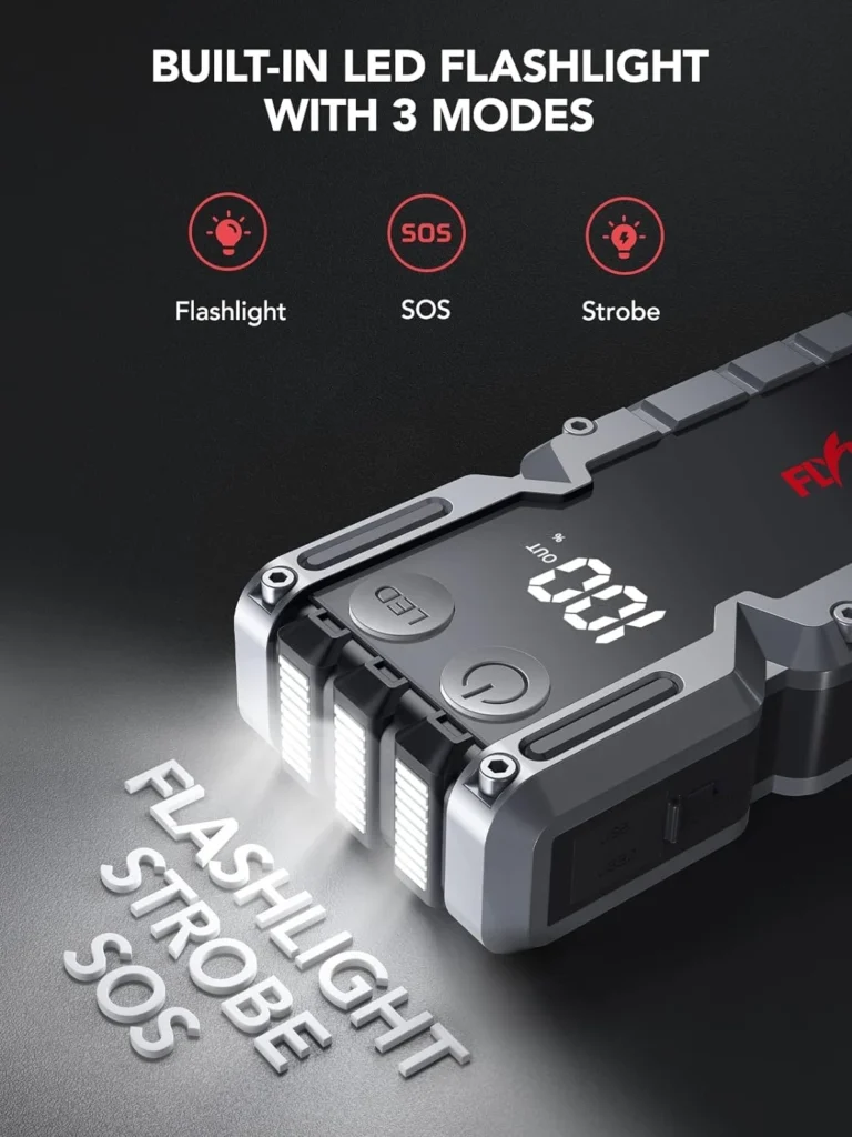 the flylinktech cf900 has a built in flashlight with 3 modes